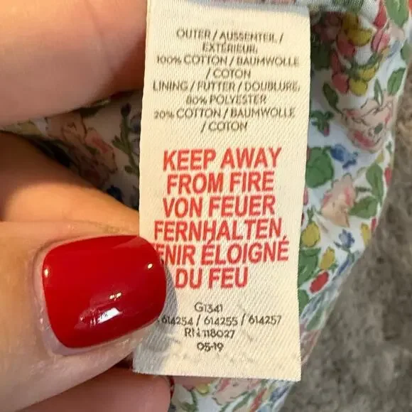 Mini Boden Easy Everyday Dress Chambray Floral Lined Ruffle Sleeve 5 6 G1341 - Picture 6 of 8